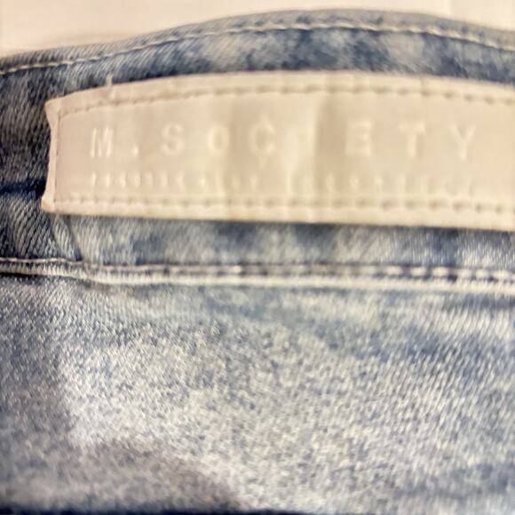 M. Society Politically Incorrect Men's Jeans Distressed Light Denim 40 x 32 Pant - Picture 12 of 16